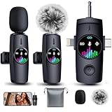 LID LIRDDY 3-in-1 Mini Microphone for iPhone/Android Pro Wireless Mic - Lavalier Microphone for Content Creators - 20H Battery & 80ft Noise Cancel for Live Singing