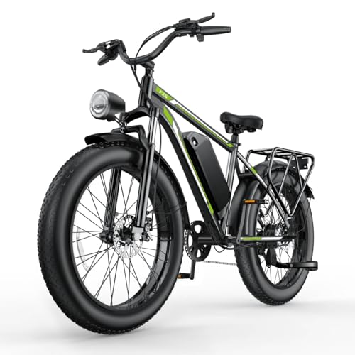 COCOMILA Potente Motor Bicicleta EléCtrica,Doble SuspensióN 26' NeumáTico,48V 15.6Ah,Motor único,Adecuada Ebike para Adultos de CercaníAs y Todoterreno,150KG con Una Carga MáXim
