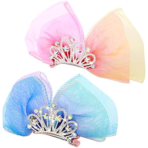 WLLHYF Diamant Krone Haarnadel Bogen Haarclips Gradient Metall Seite Haar Barrette Prinzessin Stirnband Mini Geburtstag Krone Haar Styling Kopfschmuck Zubehör Cover
