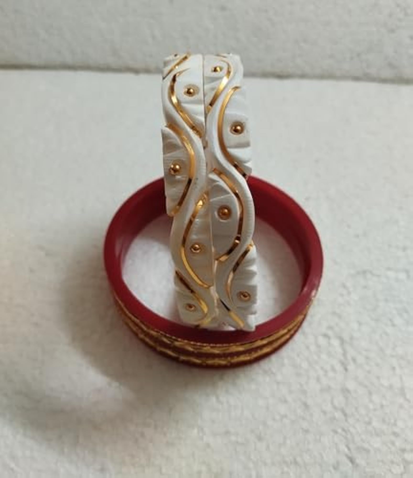 Women's Gold Plated Sankha Pola Bengali Bridal Bangles Set