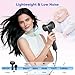 Ionic Hair Dryer Fast Drying, 160000 RPM High-Speed Brushless Motor, Thermo-Control Professional Blow Dryer, Low Noise, Lightweight, Magnetic Concentrator and Diffuser for Curly & Straight Hair, Gray