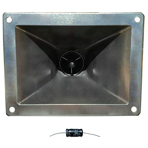 Ciare 1 PT252 driver tweeter a compressione da 12,00 x 9,00 cm 75 watt rms e 200 watt max impedenza 8 ohm sensibilità 105 db spl casa party + condensatore omaggio, 1 pezzo