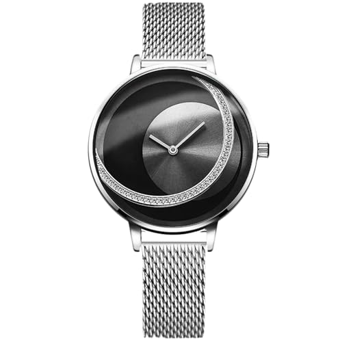 Montre femme RORIOS montre quartz cadeau idéal avec son bracelet acier et diamants simulés