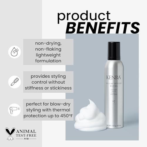 Kenra Professional Our Greatest Hits | Kit Includes Full Size Volume Mousse Extra 17, Thermal Styling Spray 19, Pearl Detangler, and Dry Texture Spray 6 | 4 pc. Gift Set | $93 Value 27% Savings