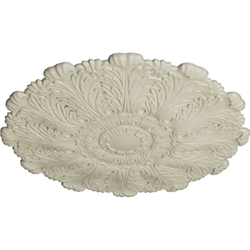 Image of Ekena Millwork CM31DUCYF - 31 inchOD x 1 1 /2 inchP Durham Ceiling Medallion (Fits Canopies up to 4 1 /4 inch) - Ceiling Medallion, Clear Yellow