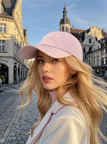 Womens Baseball Caps Bow Hat Cute Trucker Hats for Girl Fashion Gorras para Mujer Mens Embroidery Adjustable Ball Cap2