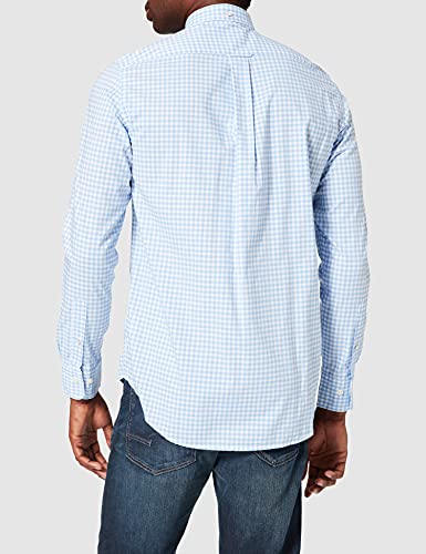 GANT Men's REG Broadcloth Gingham BD, Capri Blue, M