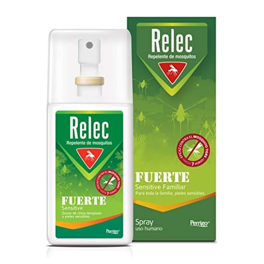 Relec Fuerte Sensitive Familiar Spray Antimosquitos, Repelente de Mosquitos 75 ml, Sin Olor ni Alcohol, Eficaz Contra El Mosquito Tigre, Protección contra Picaduras de Mosquitos en Zonas Templadas