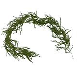 Weihnachten Deko, 1 Stück Weihnachtsgirlande 1.8M Künstliche Norfolk Pine Girlande Weihnachten aus PVC Grüne Weihnachtsgirlanden für Innen Kamin Treppe Wand Tür Außen (1Pcs-180cm)