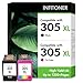 305 XL Druckerpatronen 2820e 4220e 6020e Patronen Kompatibel für HP305 XL 305XL Schwarz und Farbe Multipack für HP Envy 6000 6020e 6420e 6032e Deskjet 2820e 4220e 2720e 2700 4120e 2720 2800e Drucker