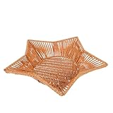 Panier de rangement multifonctionnel : idéal pour ranger fruits, en-cas ou petits objets du quotidien, ce panier contribue à maintenir un environnement propre et organisé. panier à fruits tressé, imitation osier, pour la cuisine
