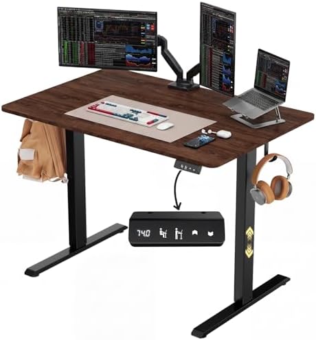 Electric Standing Desk 48" x 24", Height Adjustable 28"-46", Sit ...