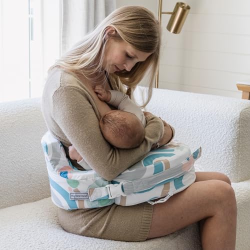 Image of My Brest Friend Super Deluxe Nursing Pillow Cover - Slipcovers for Baby - Breathable Cotton, Adjustable Fit, Easy Care, Durable - Original Nursing Pillow Not Included, Modern Art