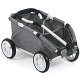 Bayer Chic 2000 660 76 Ziehwagen Skipper, Kleiner Bollerwagen für Teddys und Puppen, Jeans grau, 46 x 30 x 29 cm