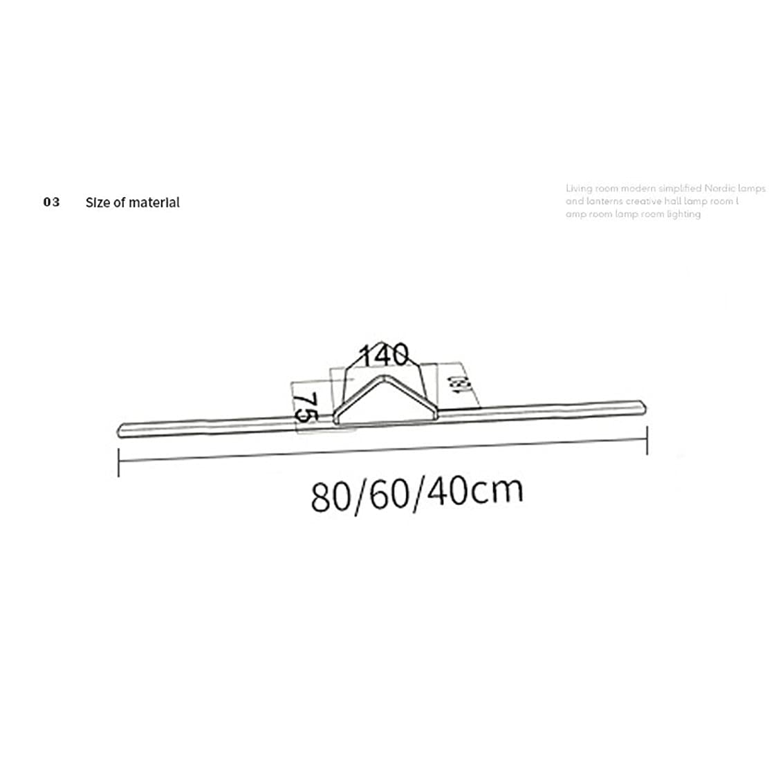 LED Spiegelleuchte Badezimmer Spiegellampen Wasserdichte Make-up Beleuchtung Warmweißes Licht für Schrank mit 3000K Gold Spiegel Frontbeleuchtung 17W/80CM