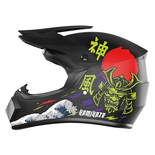 Casco integral Kamikaze Katana cómodo y ligero que elimina el dolor de cuello