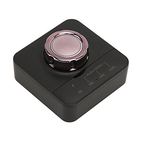 Septpenta Adaptador Bluetooth AUX, Adaptador de Audio Inalámbrico, con Función de Sonido 3D y Luz de Estado LED, Bluetooth 5.0 Compatible con Función de Llamada Manos Libres y Función de Activación