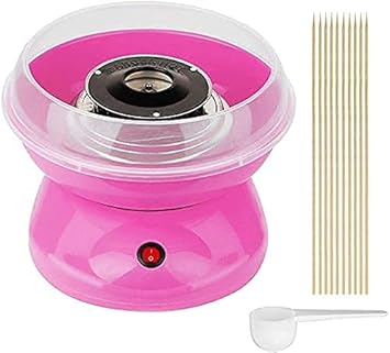 Dharm Enterpris Cotton Candy Machine Cotton Candy Maker Hard Candy, Sugar Free Candy, Sugar Floss, Homemade Sweets for Birthday Parties - Includes 10 Candy Cones & Scooper (Pink Color)