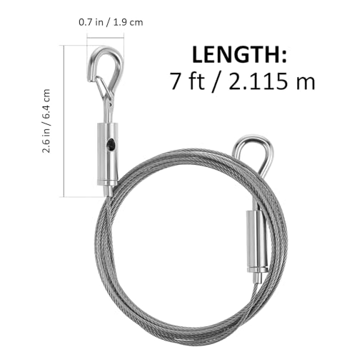 Image of 4pcs Stainless Steel Hanging Wire with Dual Hooks Adjustable Picture Hanging Cord for Frames Mirrors and Artwork Heavy-Duty Tool
