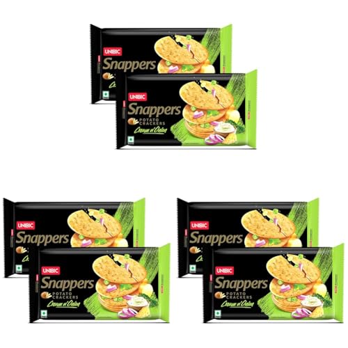Image of Unibic Snappers Cream & Onion 560gm /600gm Weight may Vary (Pack of 3)
