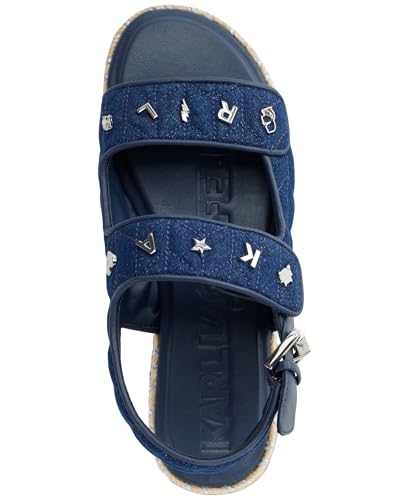 Image of KARL LAGERFELD Women's Charlay Double Strap Sandal With Pin Embellishments