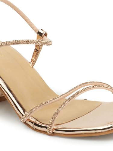 Image of Iconics Women Comfortable Block Heel Square Toe Ankle Strap fashion Sandal for Party, Wedding and Casual Use