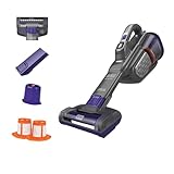 BLACK+DECKER dust buster Handheld Vacuum Cordless Rechargeable Pet Hair, Portable Home and Car Vacuum, Powerful Suction , Washable Bowl and Filter, furbuster AdvancedClean+ (HHVK515JP07)