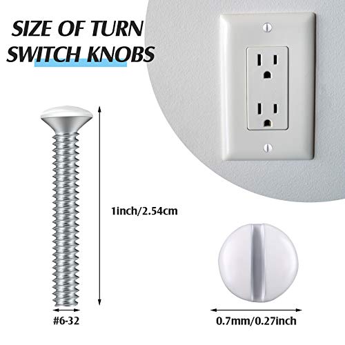 120 Pieces White Wall Plate Screws, 1 Inch Long Slotted 6-32 Threads Switch Cover Screws Oval Head Milled Slot Screws Wall Panel Replacement Screws For Wall Panels Light Switch Panels #TOP1