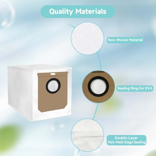 Image of WAIKAS 6 Pack L60 Dust Bags for Eufy L60 /L50 Series Robot Vacuum Cleaner - Large Capacity Replacement Accessories