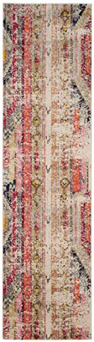 Tapis Boho Monaco Collection Safavieh, Gris Clair et Multi 80x180 cm - 4