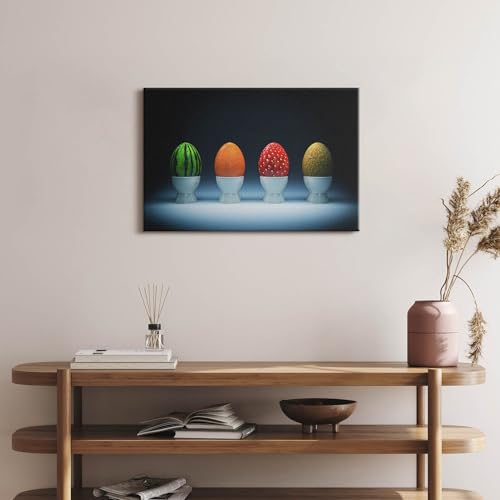 Oeufs de Pâques image sur toile peinte Wallfluent 60x40cm tableau mural moderne - 2
