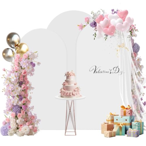 Backdrop pour mariage et baptême housse d'arche blanche pour photo d'anniversaire
