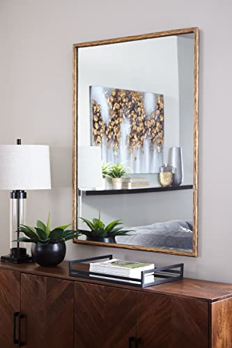 Signature Design By Ashley Ryandale Antique 48.5" Rectangular Aluminum Accent Mirror, Metallic #TOP1