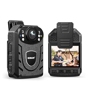 BOBLOV KJ21 Body Camera, 1296P Police Body Worn Cameras Body Cams for Security Support Memory Expand Max 128G Lightweight and Portable Easy to Operate (Card not Included)