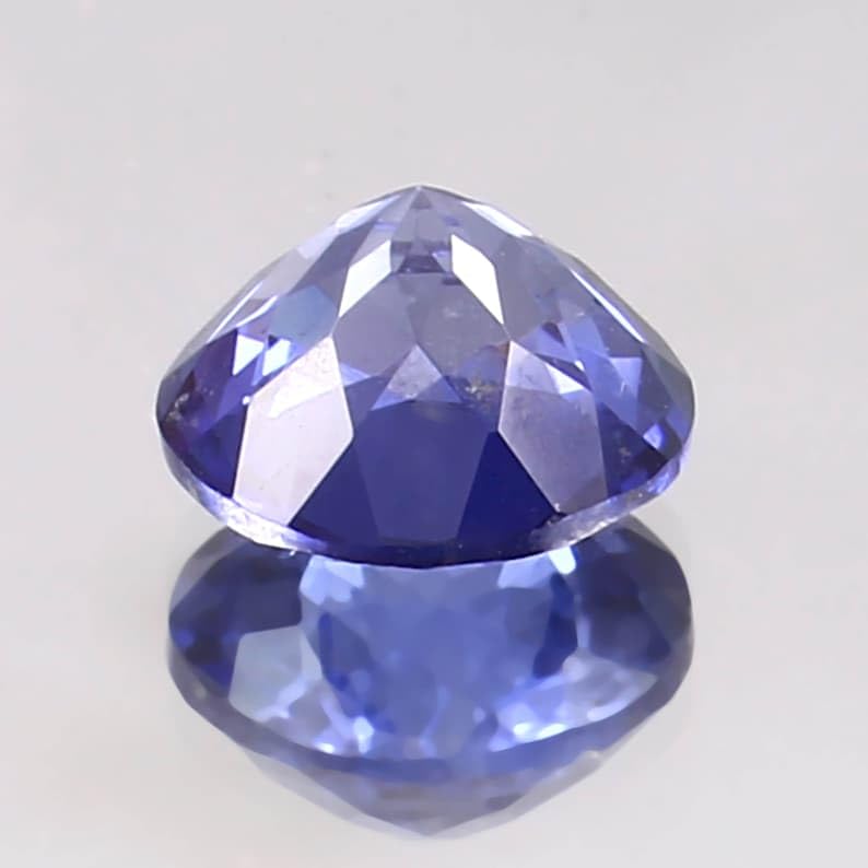 Pierre gemme à facettes saphir bleu Ceylan 9x9mm DIY bijoux
