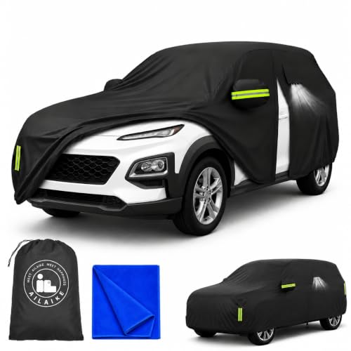 Image of Car Cover Waterproof All Weather Custom Fit for Hyundai Kona. | All Weather Protection, Waterproof, Heavy Duty, Durable, UV Protection, Lightweight, Easy to install, Custom Fit