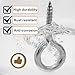 M6 20 Pcs 304 Stainless Steel Screws Eye,2.56 Inch Screw Self Tapping Eye,Load Bearing 200LB, Duty Eye Bolt for Wood Securing Cables Wire,Indoor & Outdoor Use (20, M6 2.56 Inch)