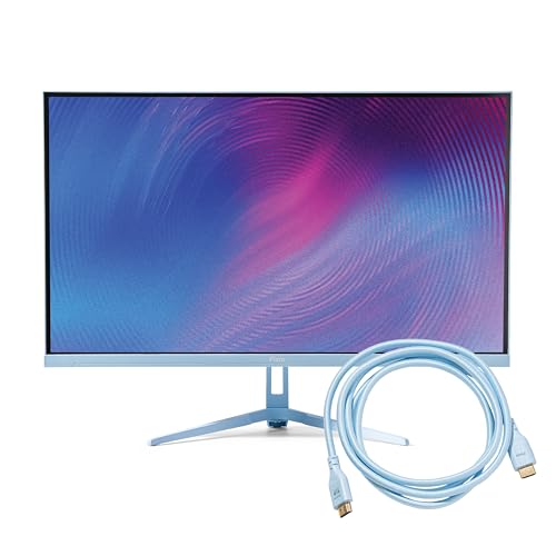 Image of Pixio PX275 Wave Blue 27 inch 100Hz 1440p IPS Panel 1ms MPRT Adaptive Sync Gaming Monitor with Blue HDMI 2.1 Cable Certified Ultra High Speed 10FT 8K 60Hz 4K 120Hz Nylon Braided