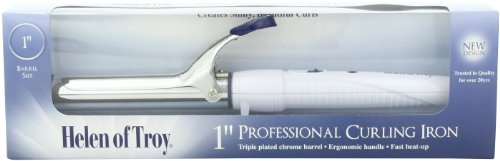 Helen of Troy 1581 Spring Curling Iron, White, 1 Inch Barrel
