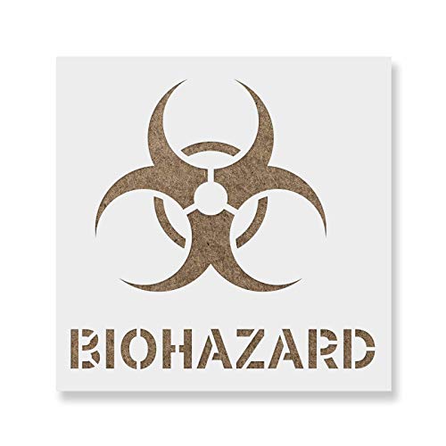 Biohazard Symbol Stencil - Big, Mylar Stencils for Wood