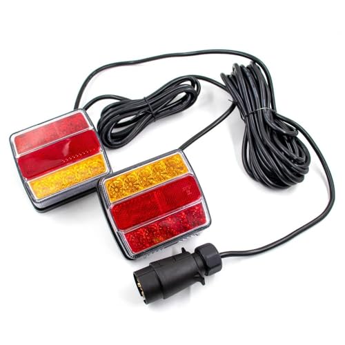 Luces Traseras Universales Remolque 12 V kit completo con 10 metros de cable y 7 pines