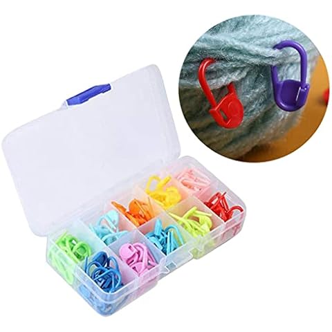 OTAIVE 120pcs Crochet Stitch Marker, Crochet Locking Stitch Marker Multi-Color Knitting Markers Clips for Handwork Knitting Craft(colorful) Cover