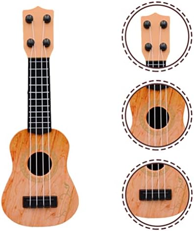 STOBOK Mini Guitar Kids Guitar Musical Toy,Mini Classical Ukulele Guitar Musical Educational Toy Guitar Instrument Toy for Children Toddler Beginner School Simulation Ukulele Toys 2 41b7zFcavFL. AC