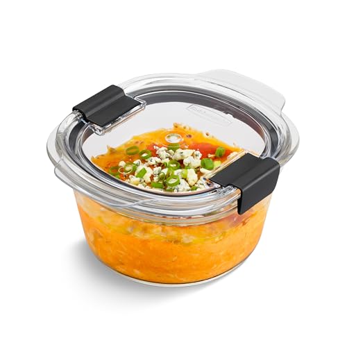 Image of Rubbermaid Brilliance Glass Round Leak-Proof 6-Piece Set Food Storage Containers, Food Containers with Lids, Meal Prep Containers