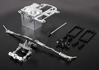 Hockus Accessories Upgrade Part Symmetric Steering System with CNC Metal Battery case kit for 1/5 HPI Rovan KM 5B 5T 5SC - (Color: White)