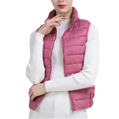 Chaleco de las mujeres a prueba de viento con plumón de pato blanco y corte slim fit chaqueta