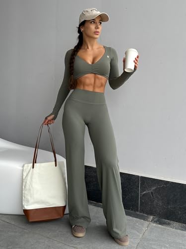 Image of YEOREO Ease Workout Leggings Womens No Front Seam Straight Leggings 29 inch / 31.5 inch / 33 inch / 35 inch High Waist Buttery Eddiy Yoga Pants