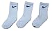 Nike Boys Crew Socks 3 Pair, Kids Shoe Size 9C-13C, Sock Size 5-6 (9C-13C (5-6), White)