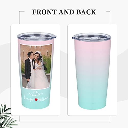 Dad Gifts From Daughter Dad Tumbler Gifts For Dad Personalized Tumbler With Photo Text Stainless Steel For Dad Tumbler For Men Custom Dad Coffee Mug Anniversary Birthday Christmas Gift For Dad Mom #TOP2