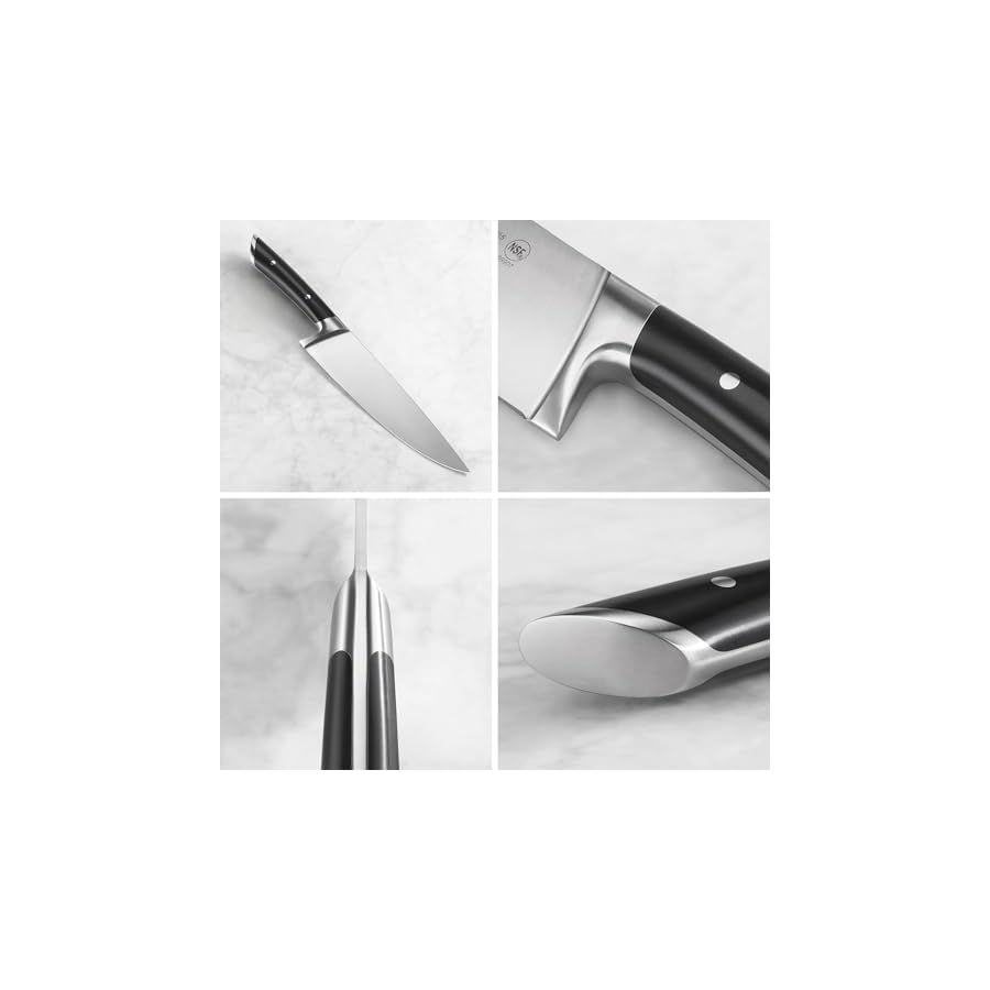 Cangshan OLYMPUS Series 17-Piece Knife Block Set, German Steel, Acacia Wood Block (Black)